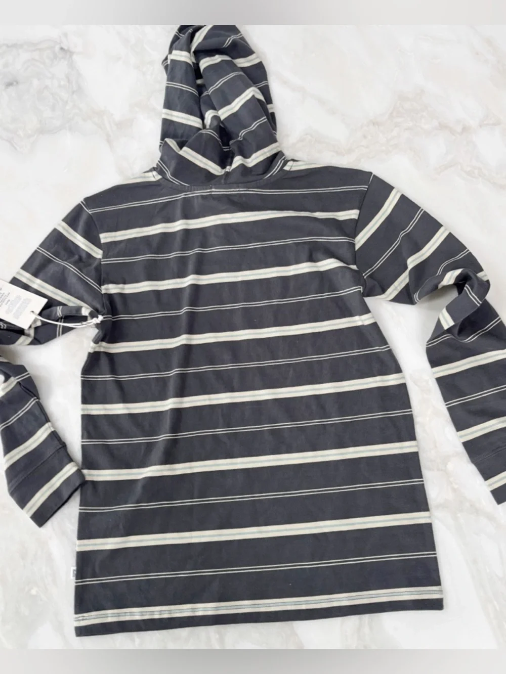 Katin Boy’s Sweatshirt Travis Hide Size 10-12 Medium New Stripe Cotton Black